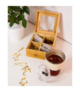 Kubek szklany Vigo 350 ml, beżowy/transparentny