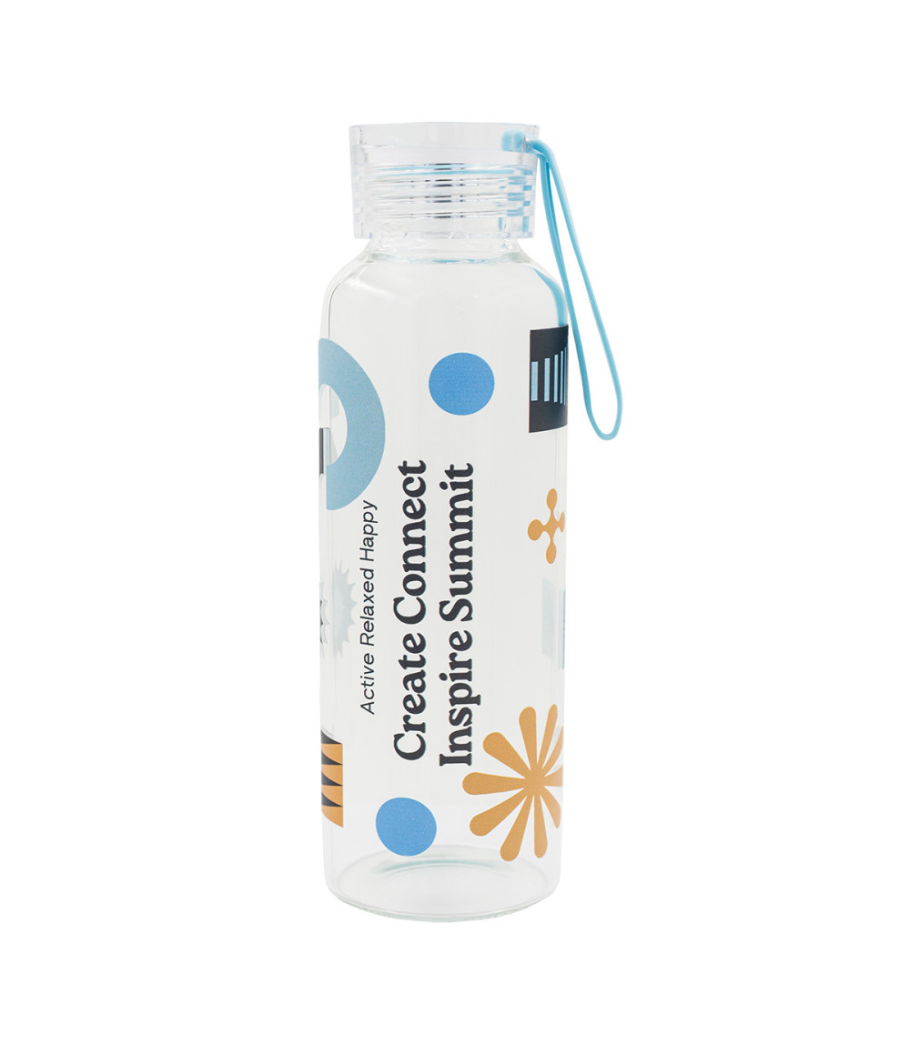 Butelka szklana Azure 500 ml, transparentny