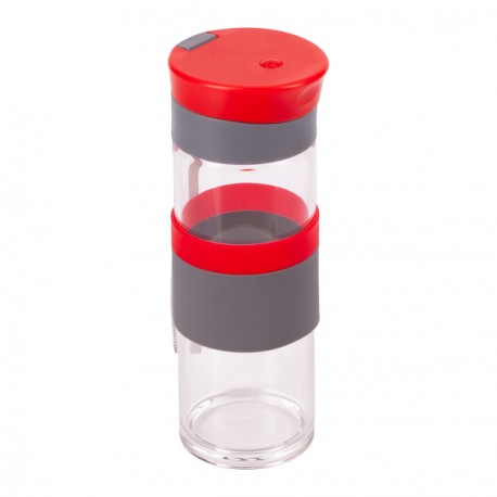 Szklana butelka Top Form 440 ml, czerwony 