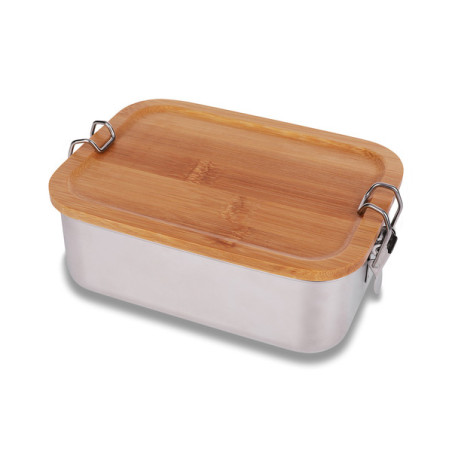 Stalowy lunch box Somerton 800 ml, srebrny