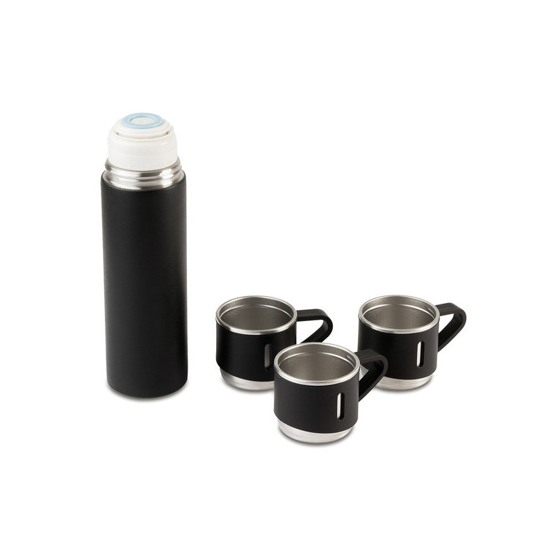Termos z kubkami Attu 500 ml, czarny