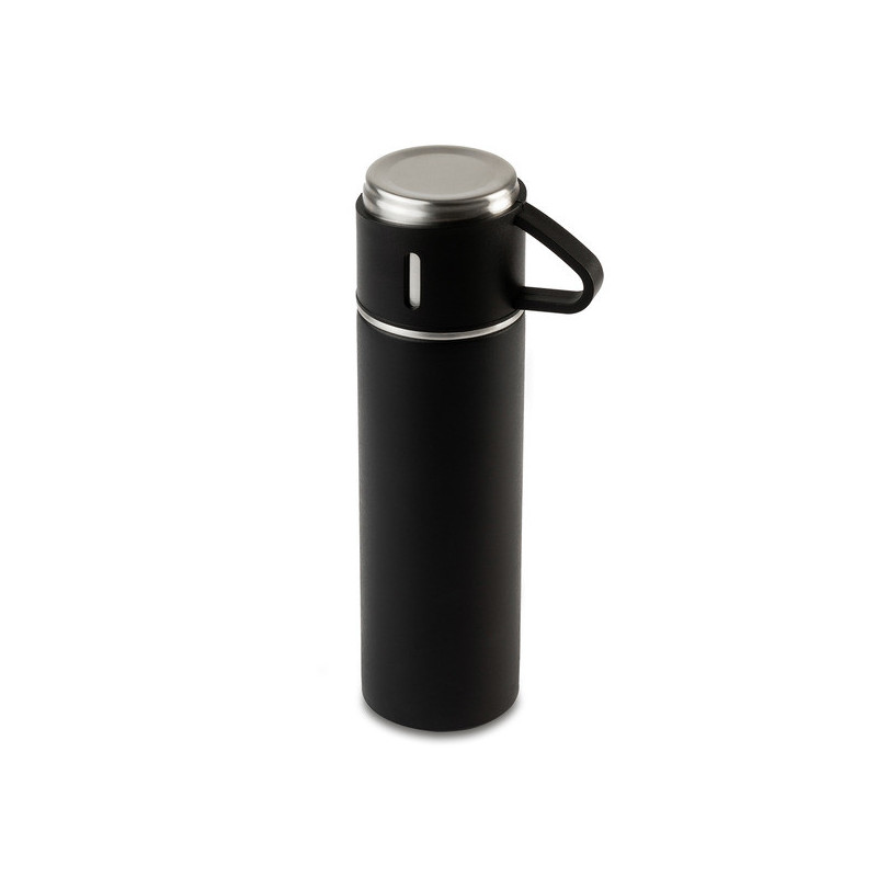 Termos z kubkami Attu 500 ml, czarny