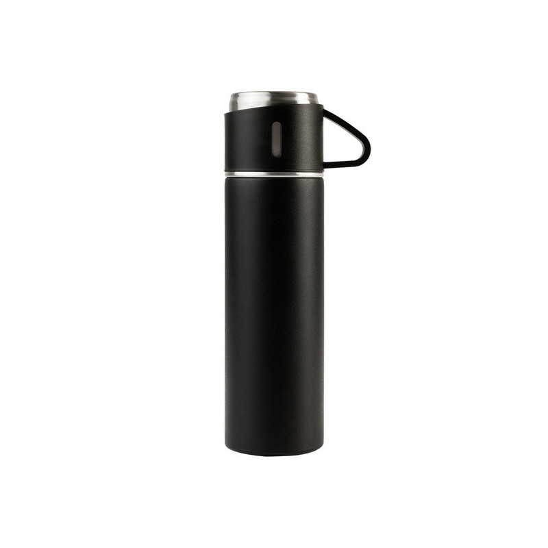 Termos z kubkami Attu 500 ml, czarny