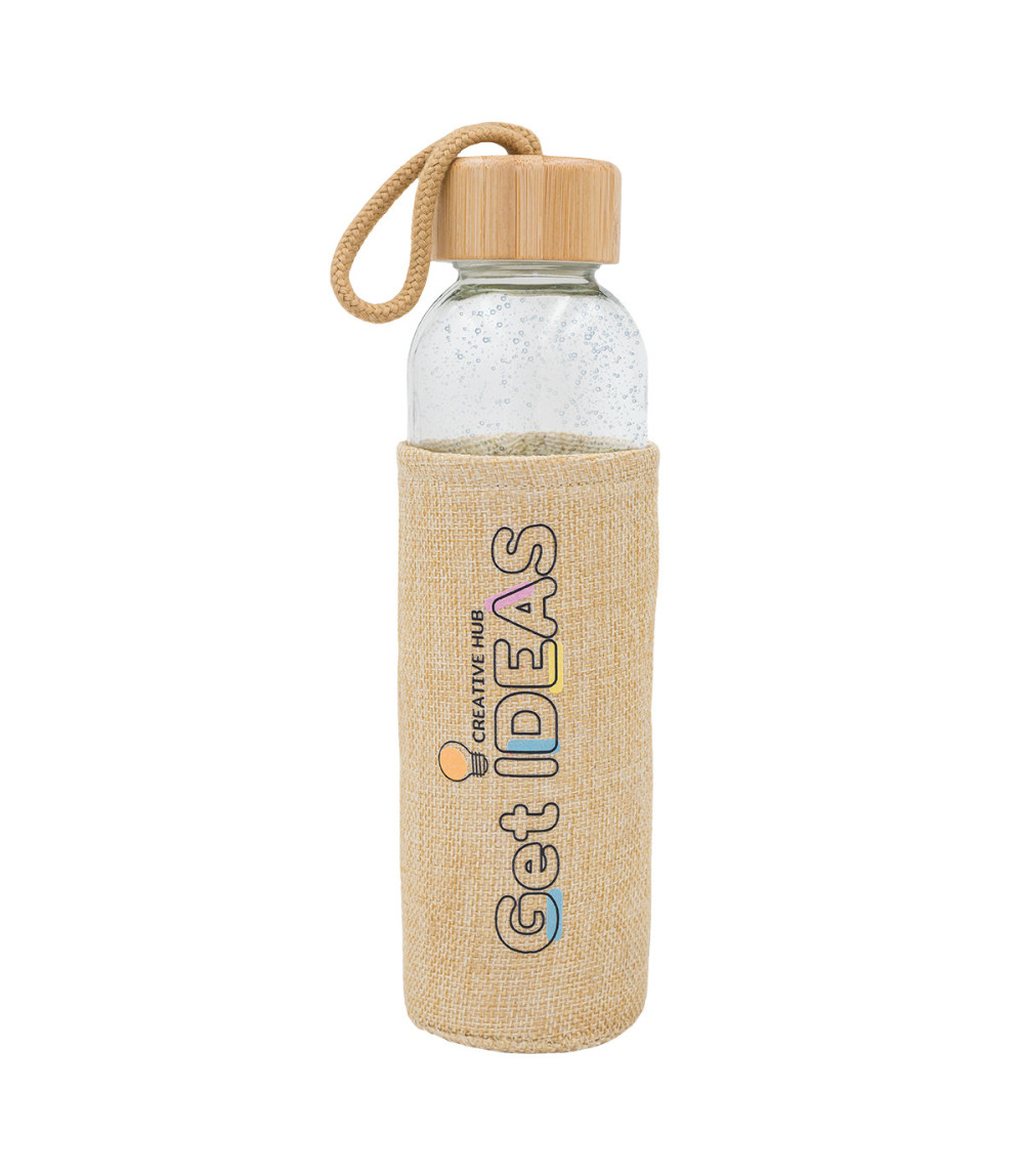 Szklana butelka Aquarius 500 ml, beżowy