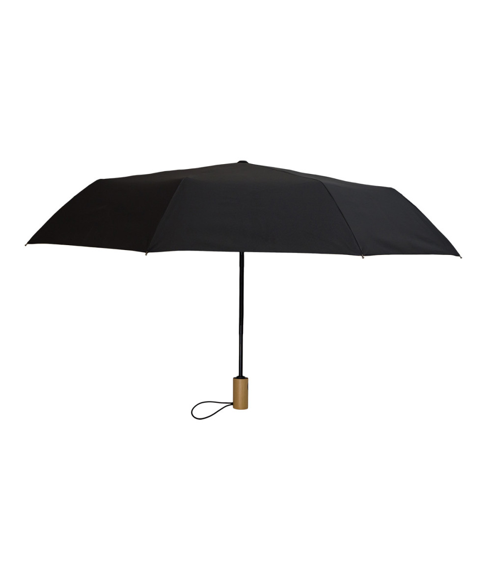Parasol z drewnianą rączką Granton, czarny