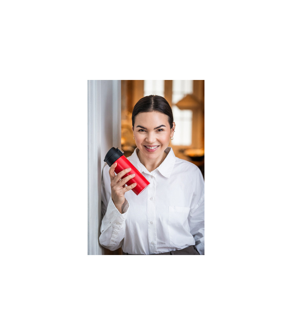 Kubek termiczny Bergen 340 ml, czerwony