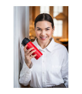 Kubek termiczny Bergen 340 ml, czerwony