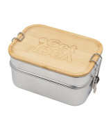 Double lunch box Alcora 1100 ml, srebrny