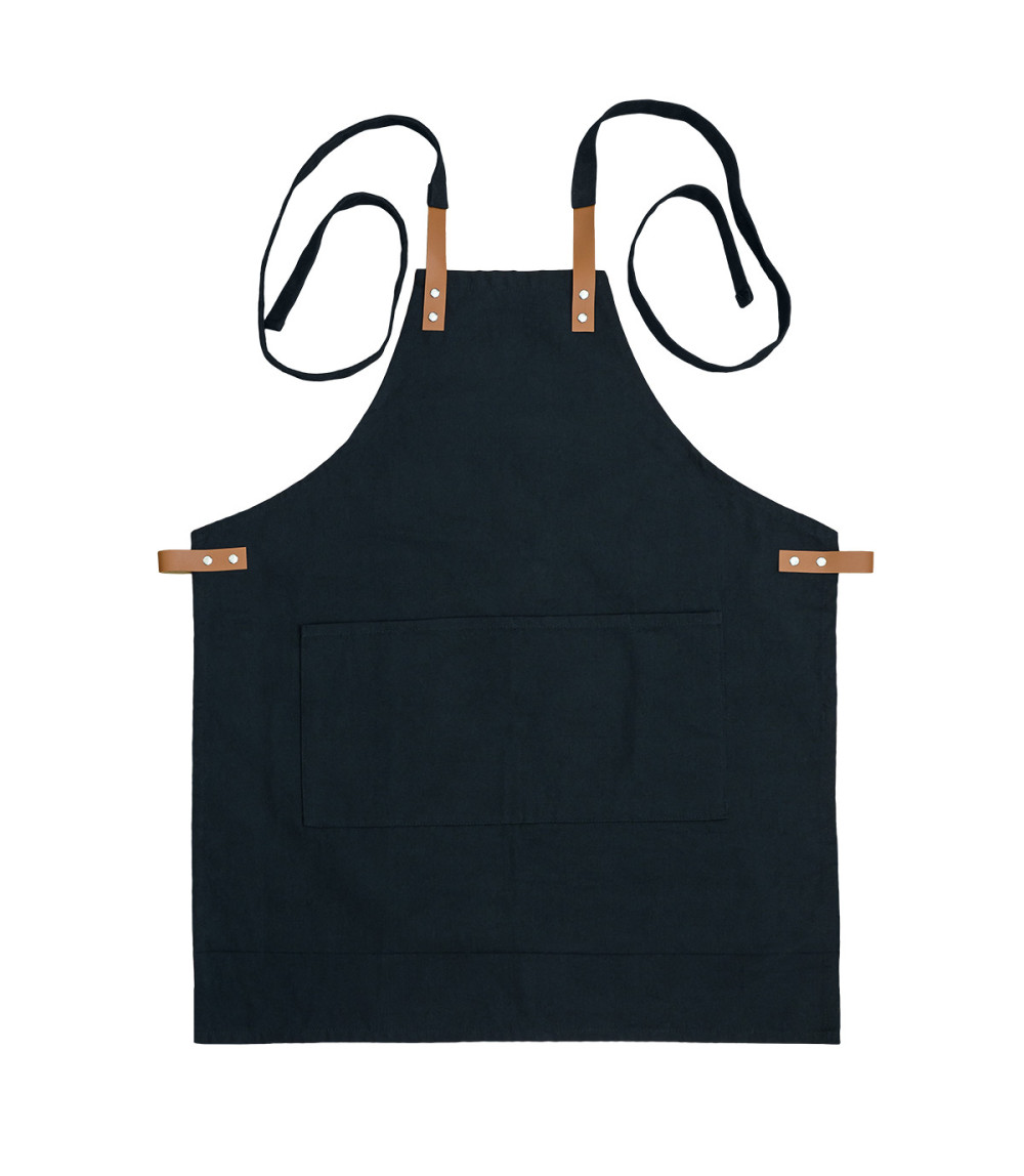 Bawełniany fartuch Masteri, czarny