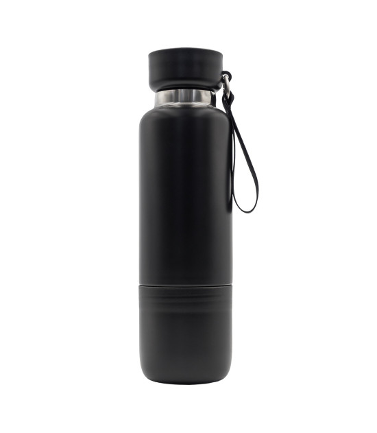 Wielofunkcyjna butelka termiczna Multina 500 ml, czarny