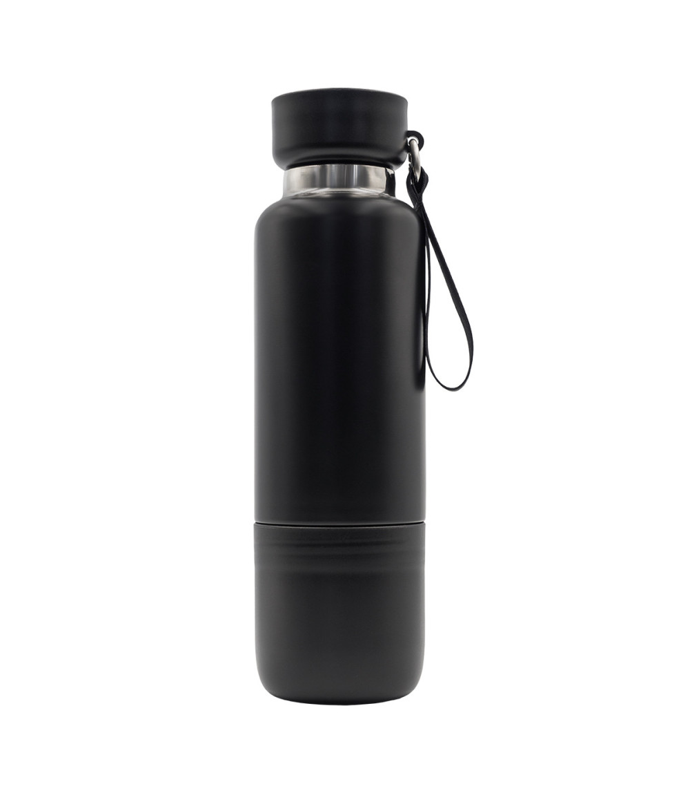 Wielofunkcyjna butelka termiczna Multina 500 ml, czarny