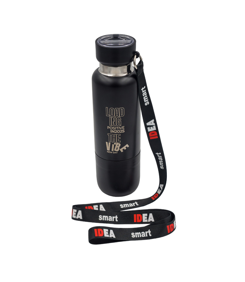Wielofunkcyjna butelka termiczna Multina 500 ml, czarny