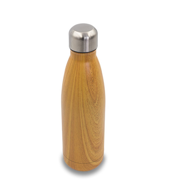 Butelka termiczna Woody 500 ml, brązowy