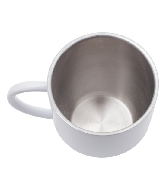 Kubek stalowy Day Alis z powłoką sublimacyjną 350 ml, biały