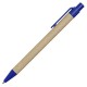Notes Kraft 90x140/70k gładki z długopisem, niebieski/beżowy 
