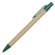 Notes Kraft 90x140/70k gładki z długopisem, zielony/beżowy 