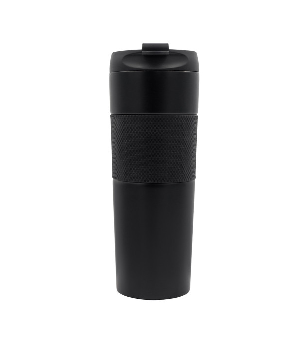 Kubek termiczny z french press Aspet 450 ml, czarny