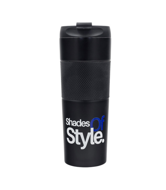 Kubek termiczny z french press Aspet 450 ml, czarny