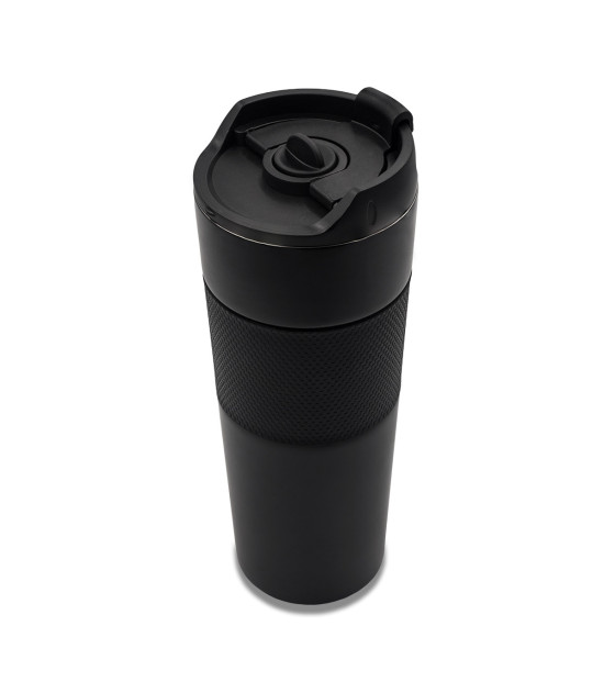 Kubek termiczny z french press Aspet 450 ml, czarny