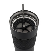 Kubek termiczny z french press Aspet 450 ml, czarny