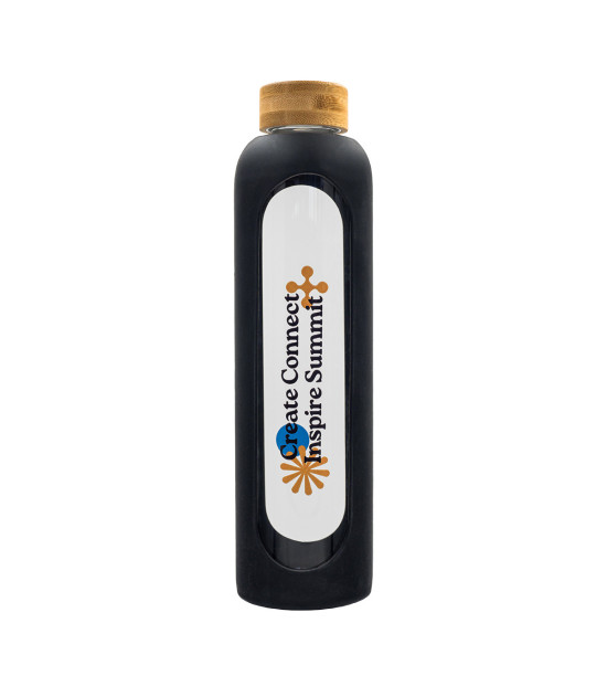 Butelka ze szkła borokrzemowego Richmond 1100 ml, czarny