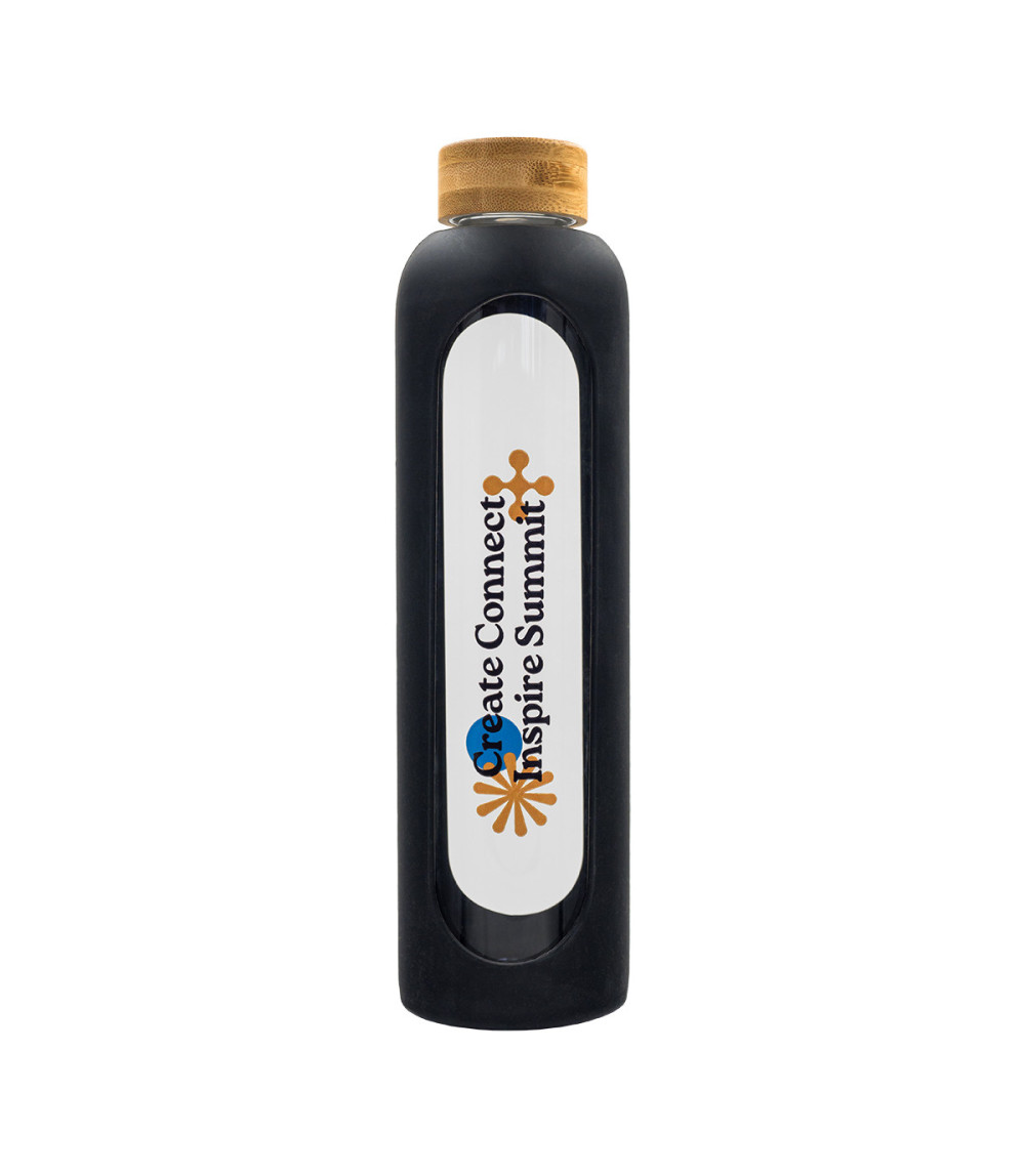 Butelka ze szkła borokrzemowego Richmond 1100 ml, czarny