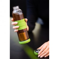 Szklana butelka z zaparzaczem do herbaty Sulmona 550 ml, zielony 