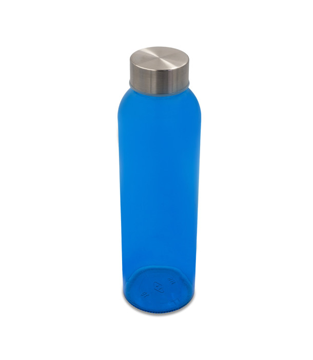 Kolorowa, szklana butelka Aqua Kuba 500 ml, niebieski