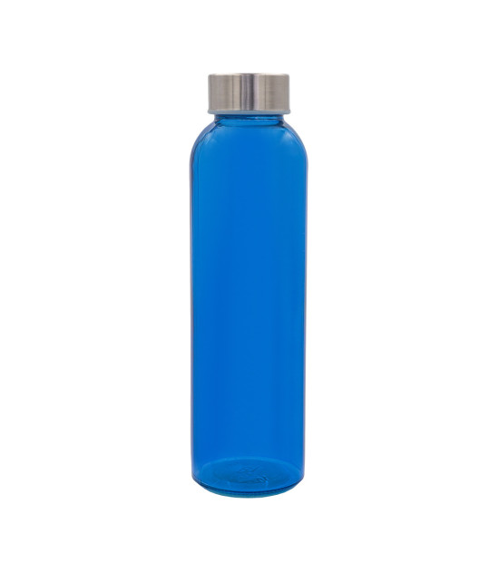 Kolorowa, szklana butelka Aqua Kuba 500 ml, niebieski