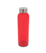 Kolorowa, szklana butelka Aqua Kuba 500 ml, czerwony