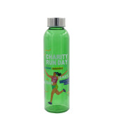 Kolorowa, szklana butelka Aqua Kuba 500 ml, zielony