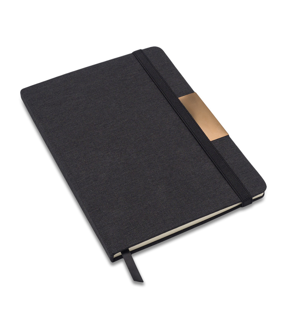 Notes A5, w oprawie z materiału RPET, Westminster, czarny