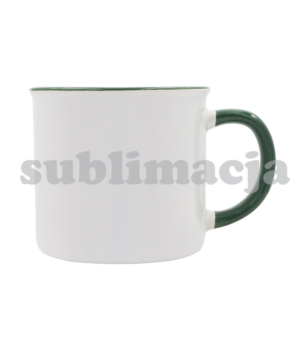 Kubek z powłoką sublimacyjną Ars 400 ml, ciemny zielony