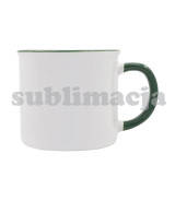Kubek z powłoką sublimacyjną Ars 400 ml, ciemny zielony