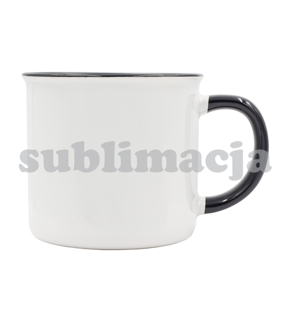 Kubek z powłoką sublimacyjną Ars 400 ml, czarny