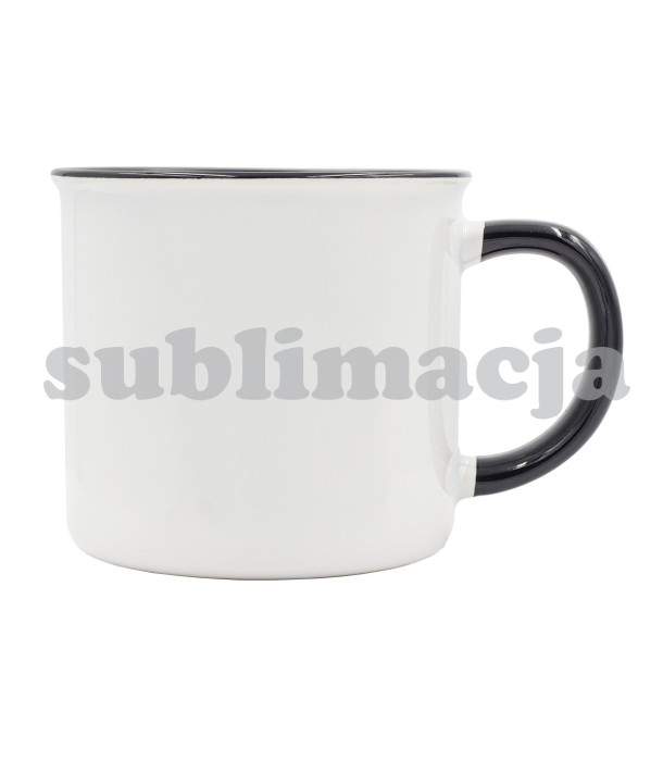 Kubek z powłoką sublimacyjną Ars 400 ml, czarny