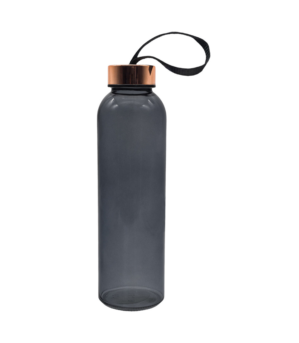 Szklana butelka Lux 500 ml, złoty