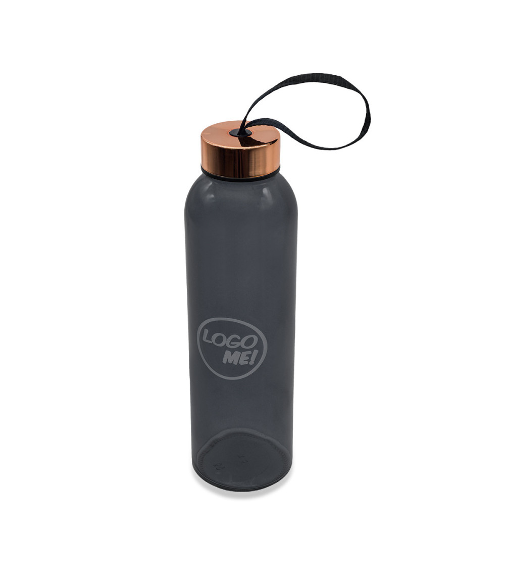 Szklana butelka Lux 500 ml, złoty