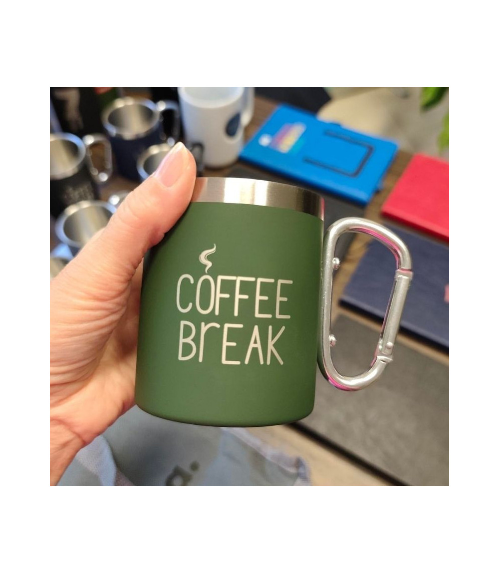 Kubek stalowy Magaro 300 ml, ciemny zielony