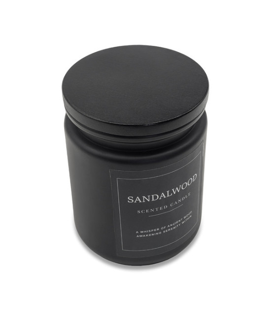Świeca zapachowa Sandalwood, czarny