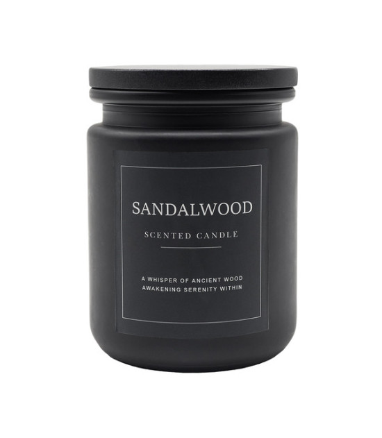 Świeca zapachowa Sandalwood, czarny