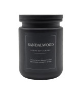 Świeca zapachowa Sandalwood, czarny