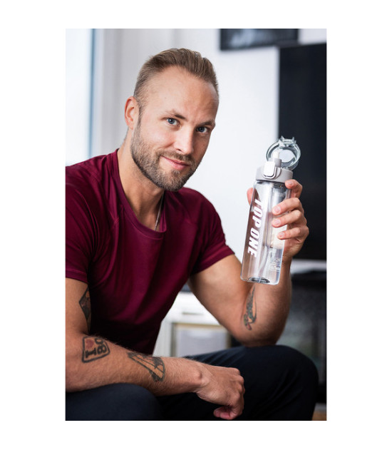 Bidon ze słomką Amad 800 ml, szary