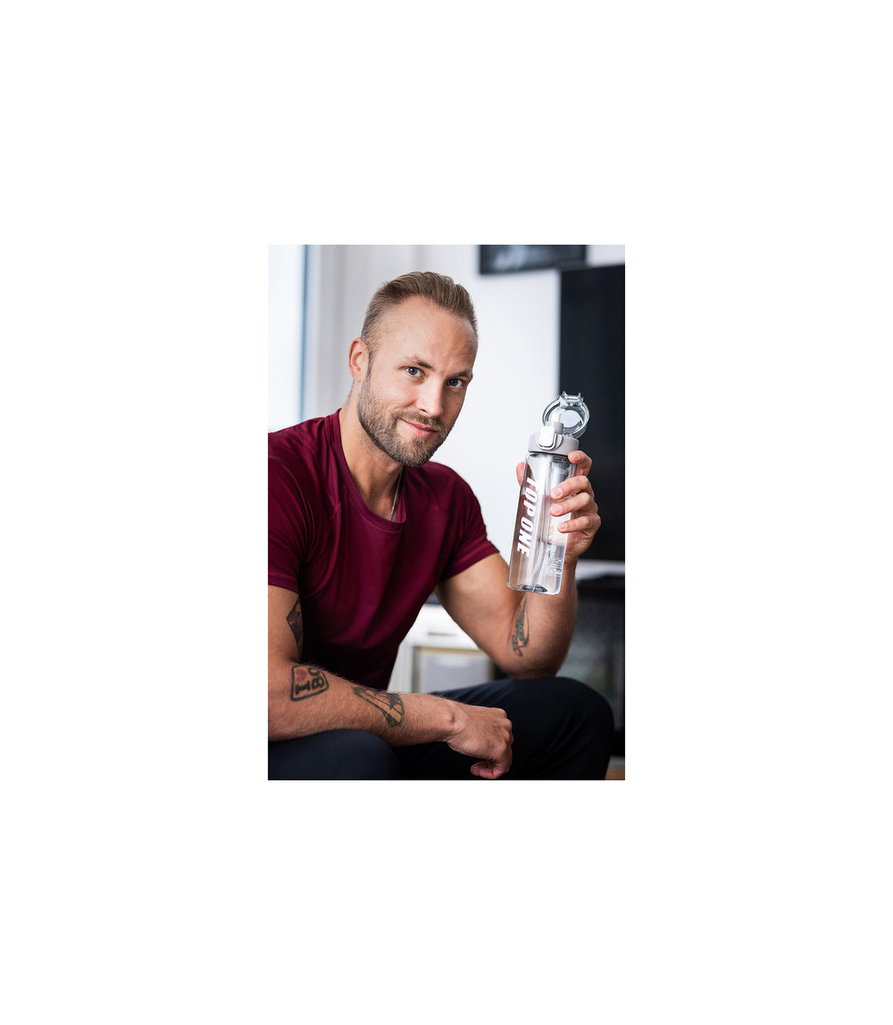 Bidon ze słomką Amad 800 ml, szary