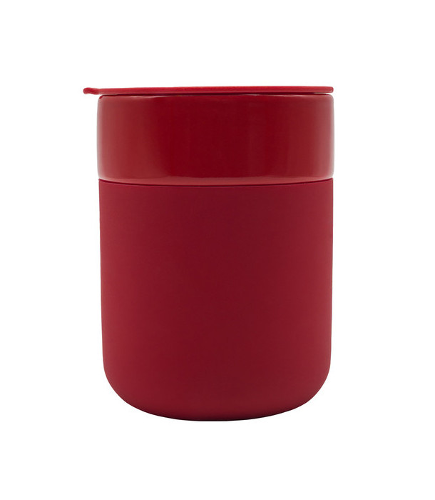Kubek ceramiczny Caldo 370 ml, czerwony