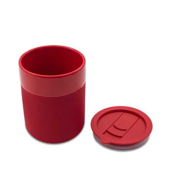 Kubek ceramiczny Caldo 370 ml, czerwony