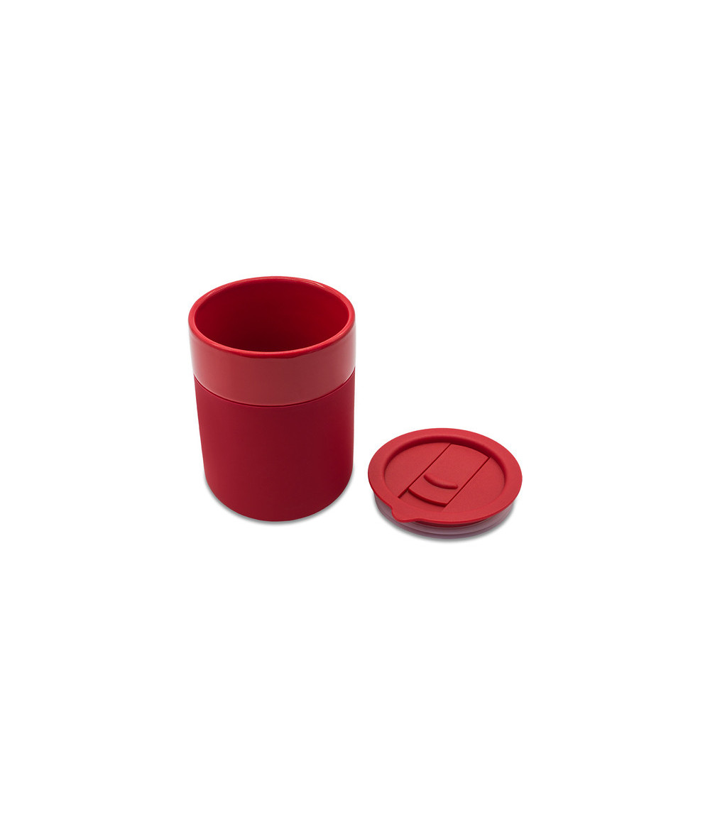 Kubek ceramiczny Caldo 370 ml, czerwony