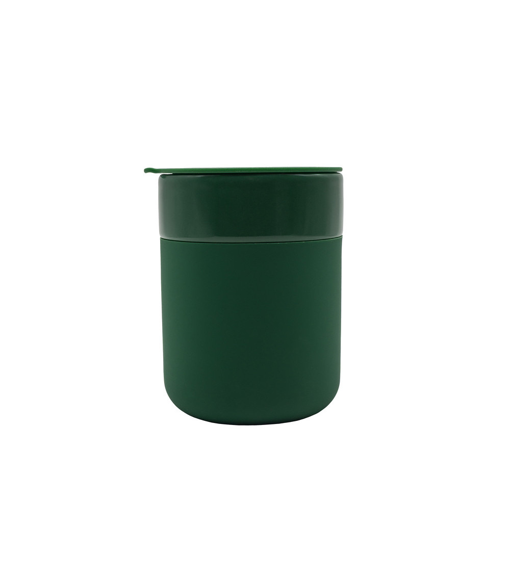Kubek ceramiczny Caldo 370 ml, ciemny zielony