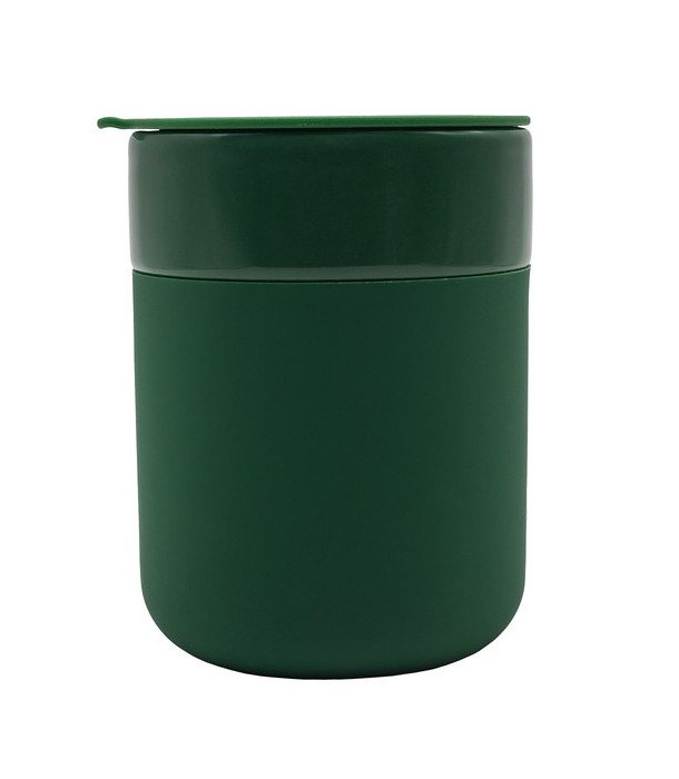 Kubek ceramiczny Caldo 370 ml, ciemny zielony