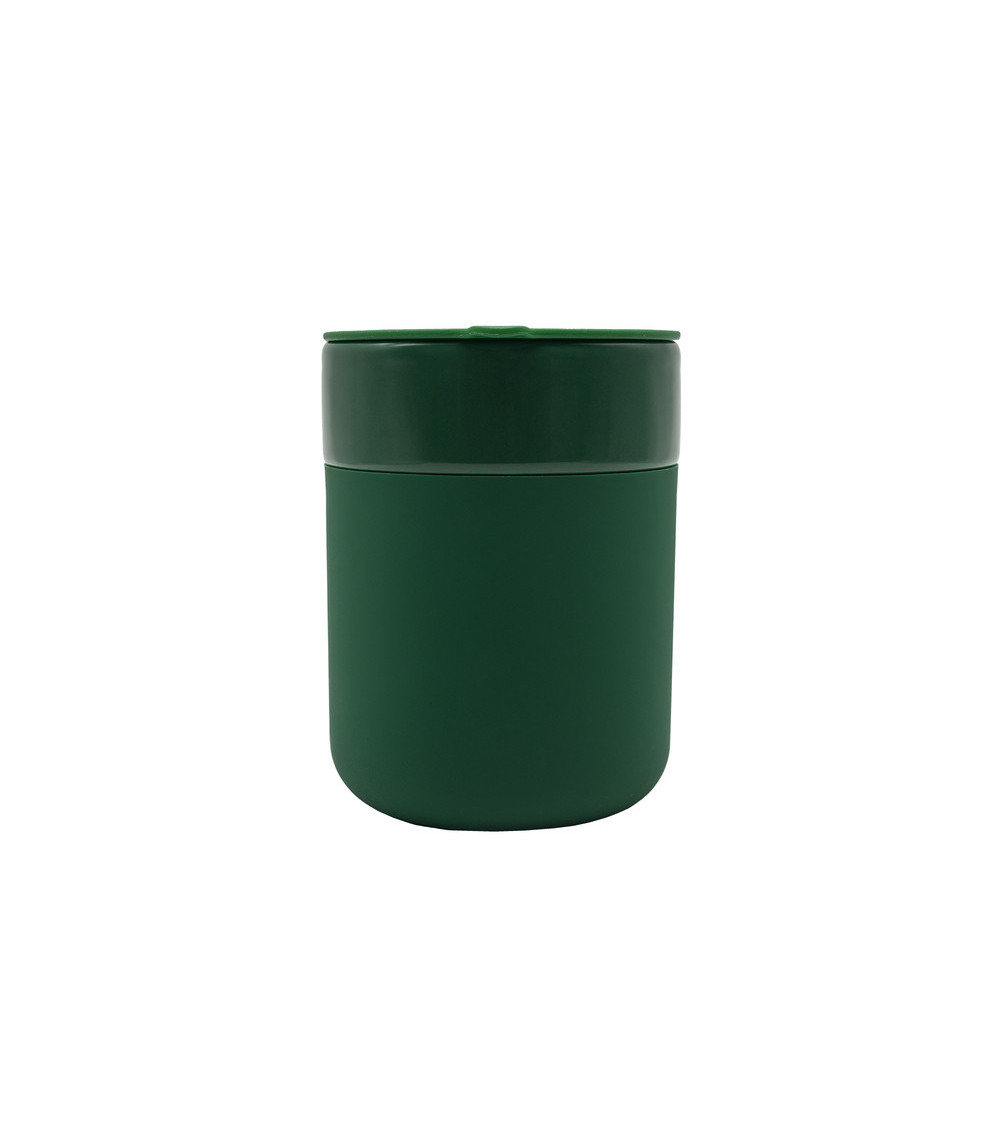 Kubek ceramiczny Caldo 370 ml, ciemny zielony